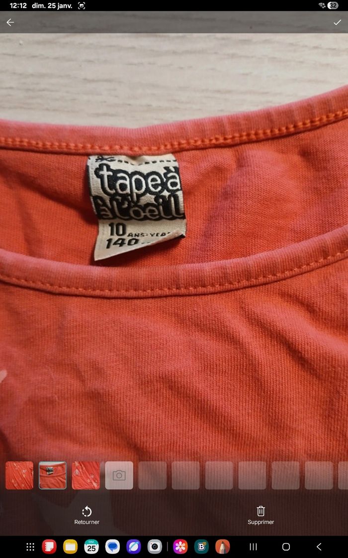 T-shirt manches longues long. 10 ans. Gf 70 - photo numéro 2