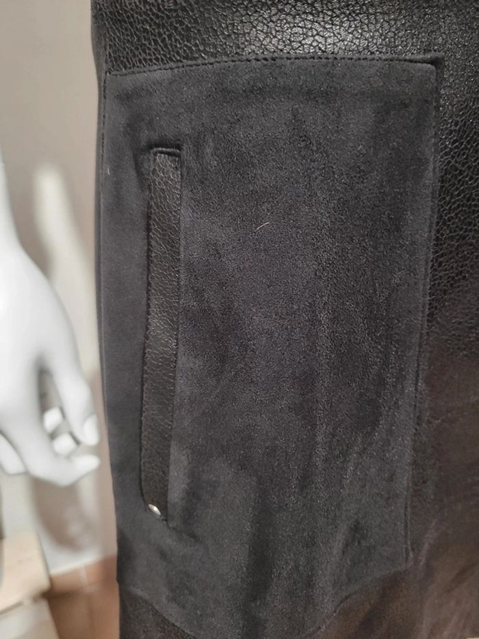 Jupe effet cuir et daim - photo numéro 3