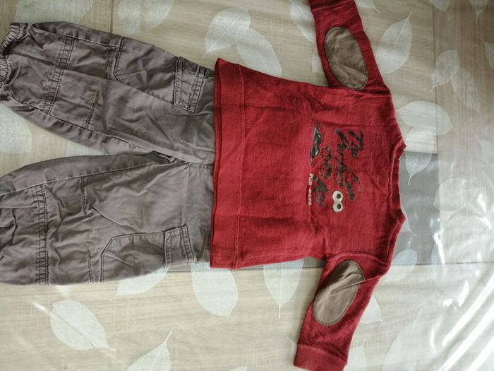 Ensemble pantalon + pull 12 mois - photo numéro 2