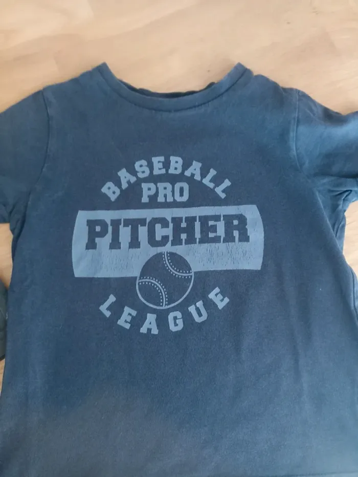Lot de 2 t-shirts Vertbaudet 5 ans bleu - photo numéro 2
