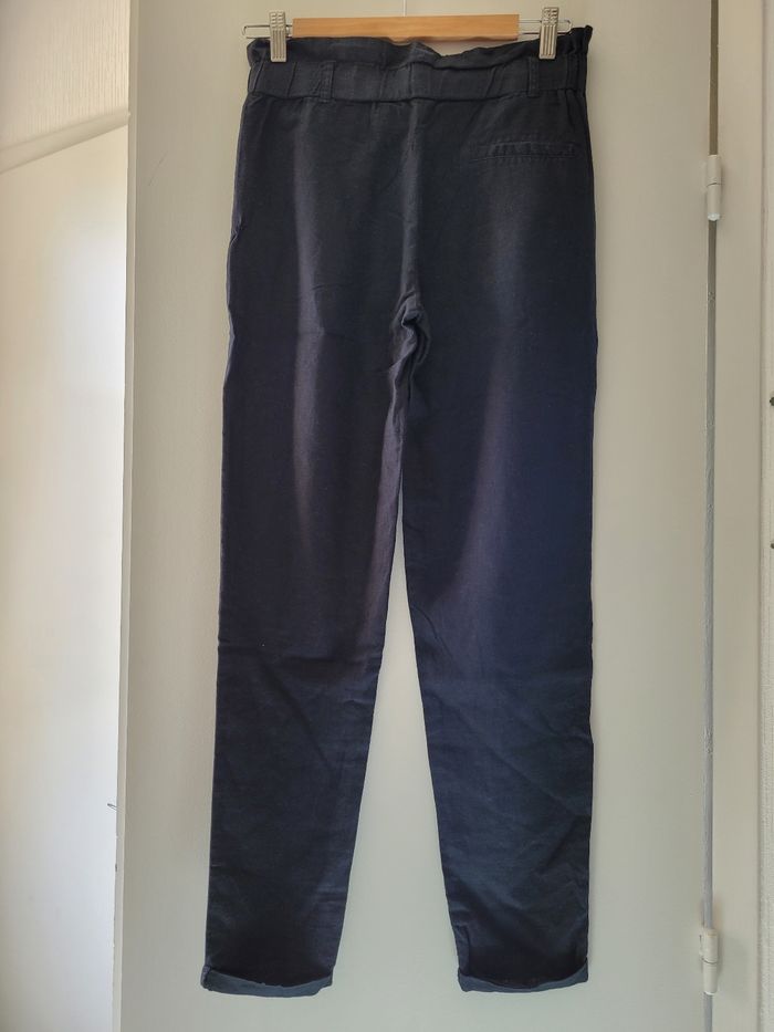 Pantalon noir en lin 14 ans Gémo - photo numéro 3