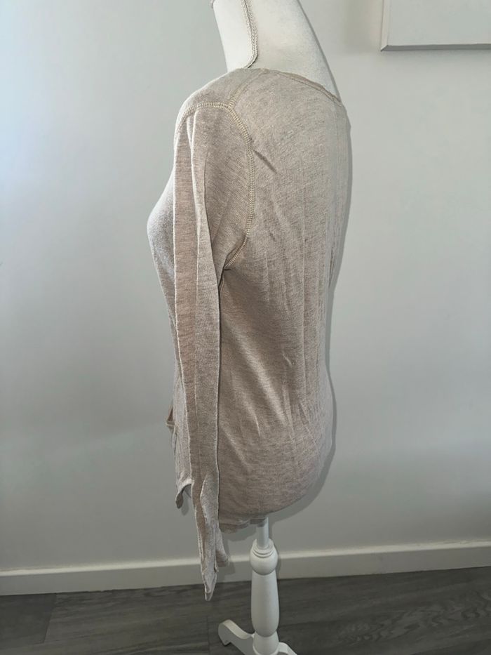 Cardigan beige crème tulle mesh Sonia Rykiel T38 M - photo numéro 6