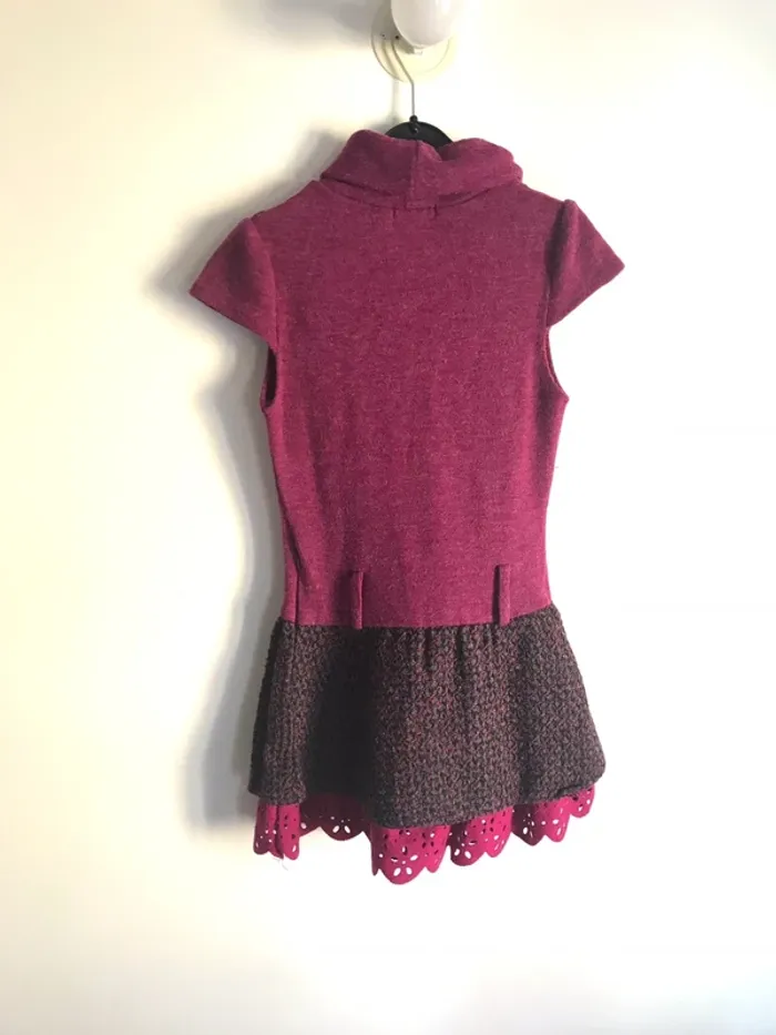 Robe col roulé violette et à sequins 8 ans - photo numéro 7