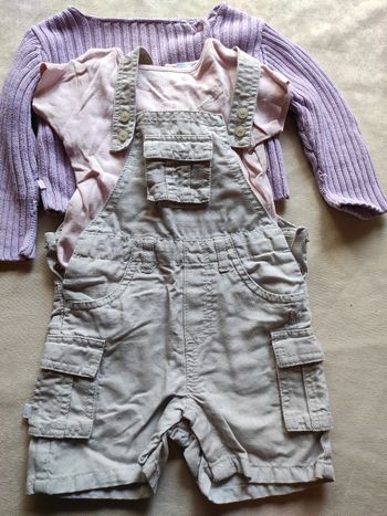 Ensemble salopette tee shirt et gilet Obaibi