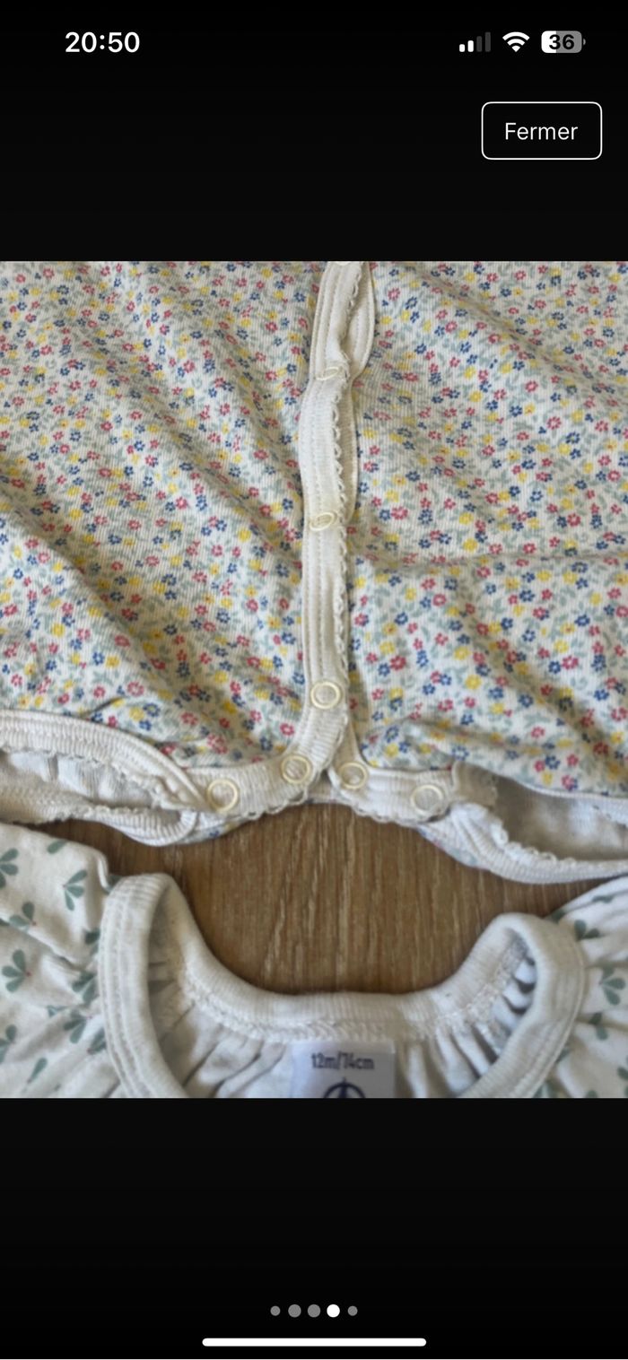 Lot 2 grenouillère petit bateau 12mois - photo numéro 4