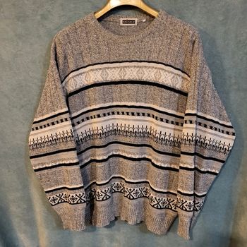 Pull en Laine Vintage Y2K  - Alta Classe 🧥 Taille L - Oversize