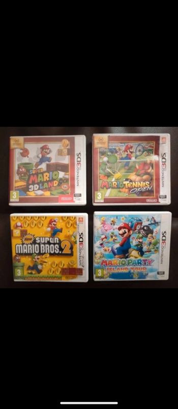Lot  de 4 jeux MARIO NINTENDO 3 DS