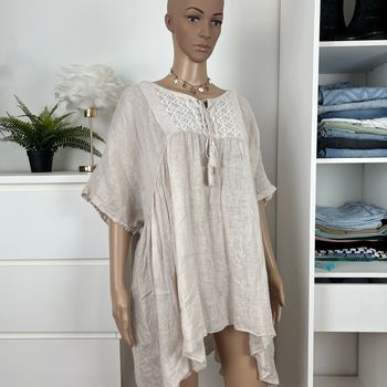 Robe de plage écru JS Millenium - Taille 40 L - Coton / Lin