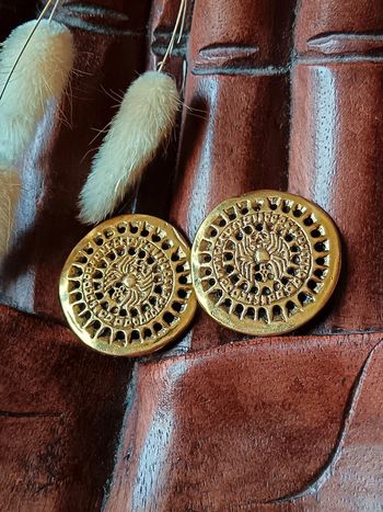 Boucles d'oreilles doré à clipser | Vintage