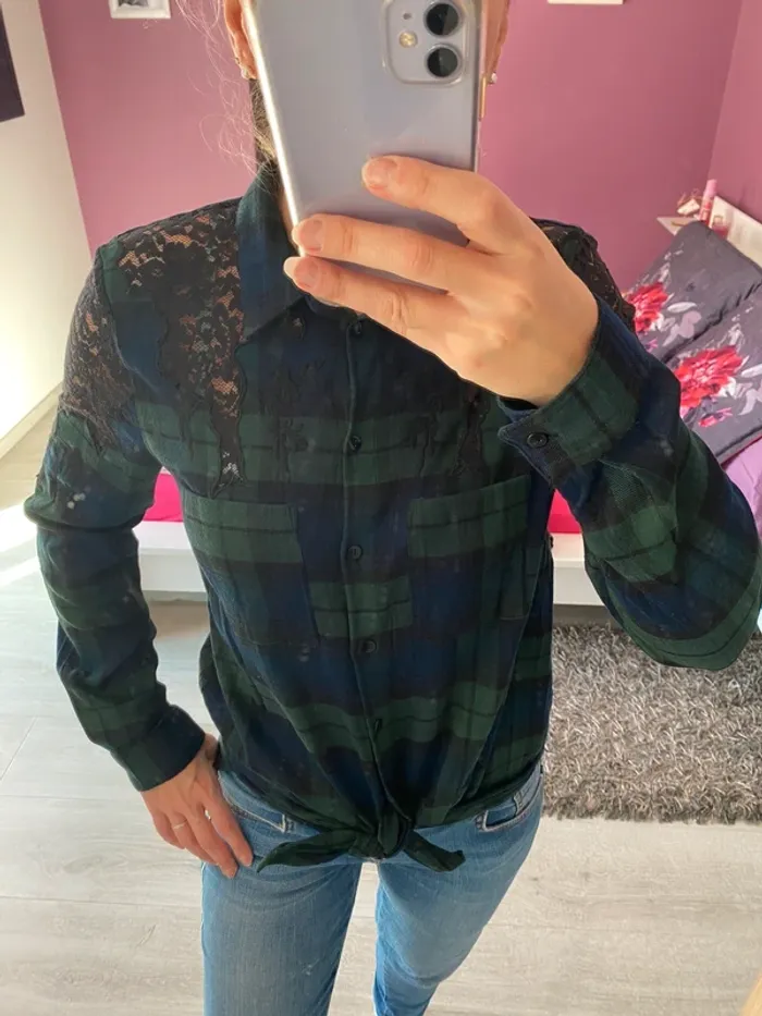 Chemise chaude dentelle Promod - photo numéro 5
