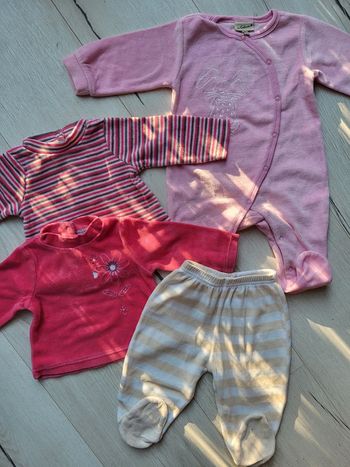 Lot de nuit pyjamas velours fille 3mois hiver