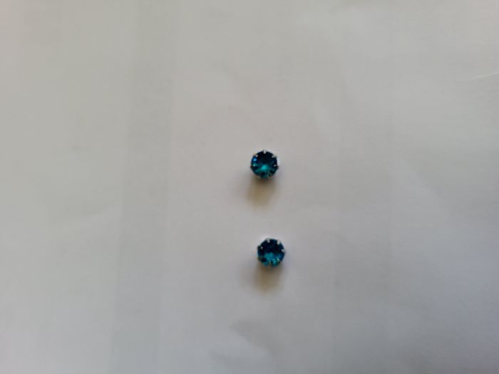 Boucles d'oreilles bleues - photo numéro 4