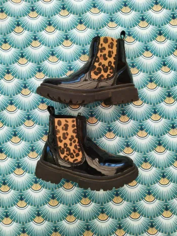 Bottines noires vernies taille 25