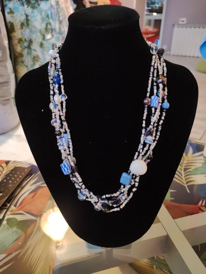 Collier perle rocaille et verre - photo numéro 2