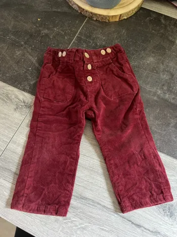 Pantalon velours bordeaux