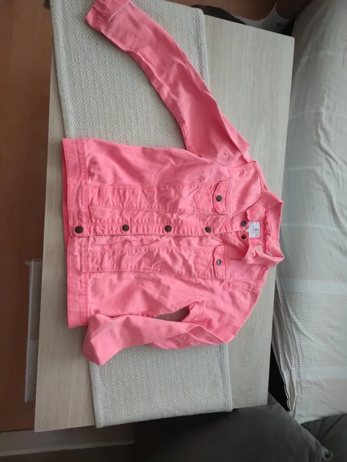 Veste en jeans rose flashy 12 ans okaidi