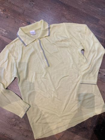 Polo manches longues jaune clair