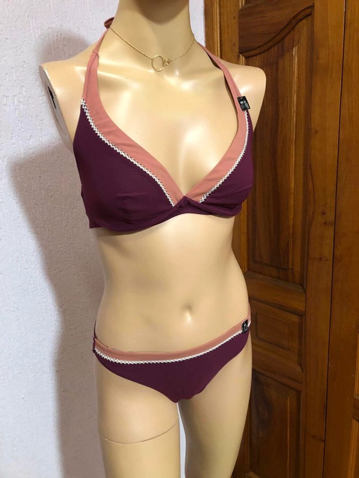 Bikini 2 pièces Mauve Etam - n e u f - photo numéro 2