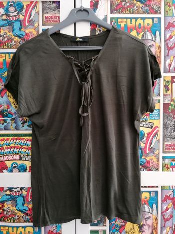 Tee-shirt kaki femme taille S-M