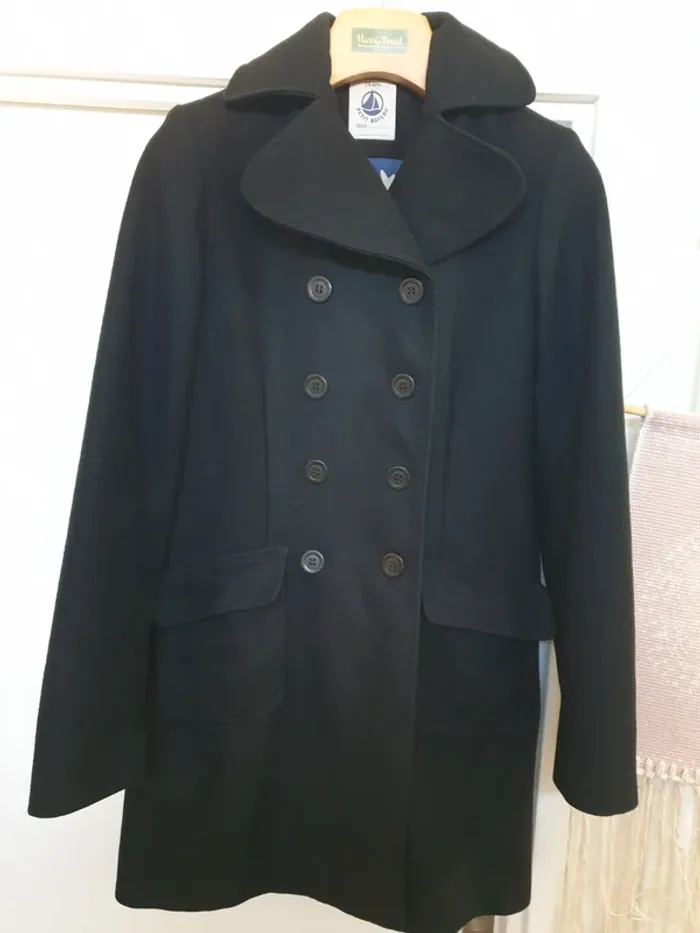 Manteau Caban Laine Petit Bateau Taille 14 ans - photo numéro 6