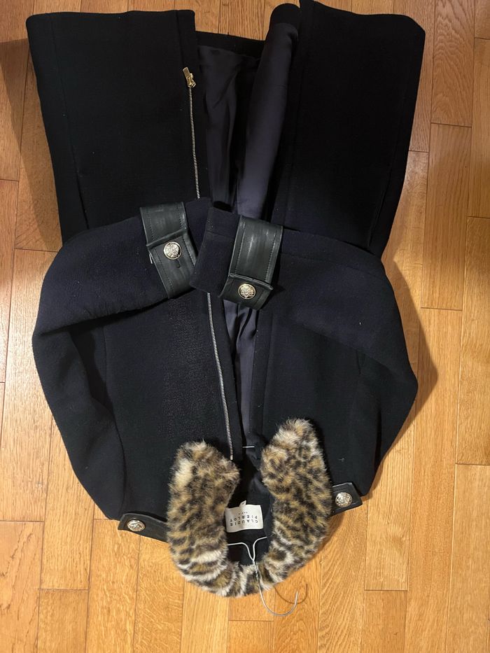 Manteau Claudie Pierlot col léopard - photo numéro 5