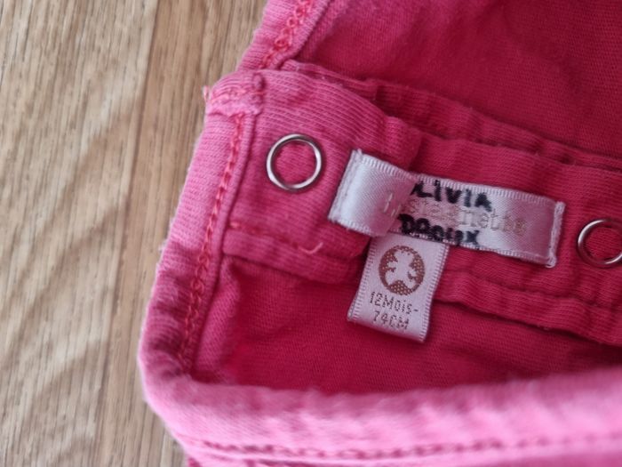 T-shirt manches longues LuluCastagnette rose - 12 mois - photo numéro 2