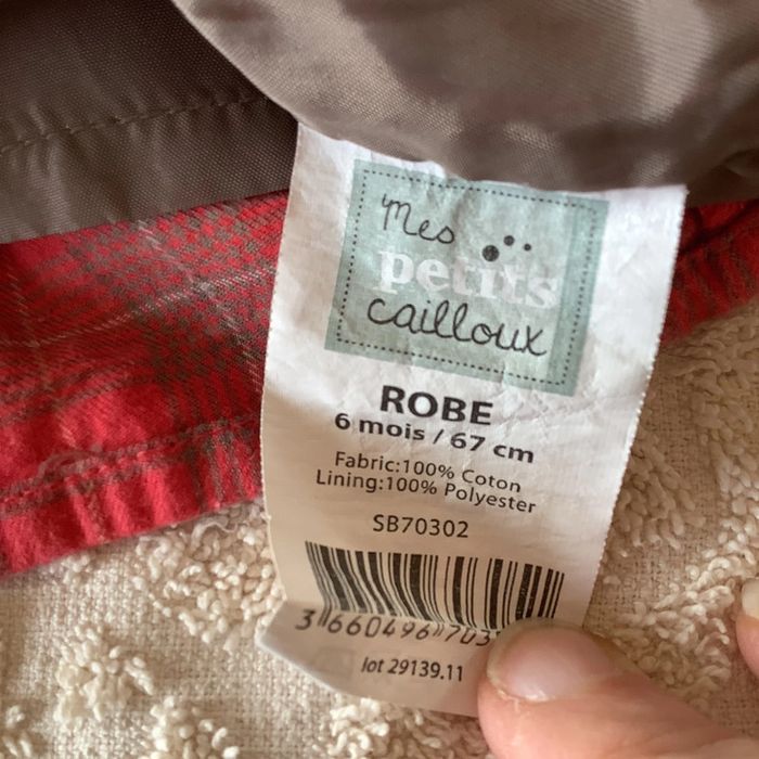 Robe manches courtes « mes petits cailloux » taille 6 mois - photo numéro 3