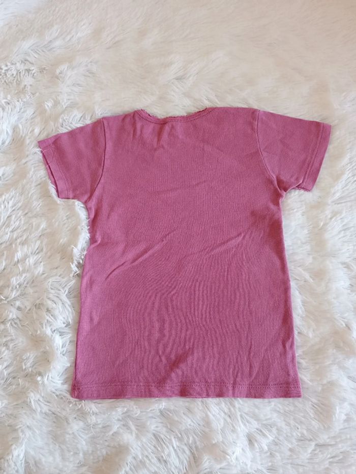 1€ Tee-shirt manches courtes parme / rose T. 5 ans Influx - photo numéro 5