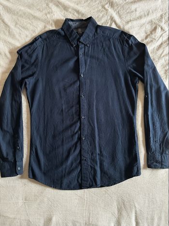 Chemise habillé bleu marine Slim Fit pour homme, taille M 