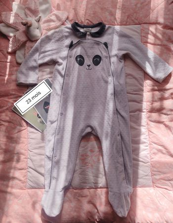 Pyjama / grenouillère velours bébé mixte TAO 23 mois