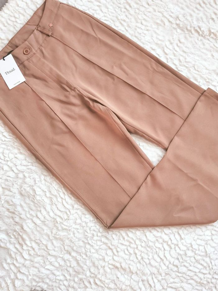 Pantalon évasé taille haute marron Thead. Modèle KLOE Pant 38 M - photo numéro 3