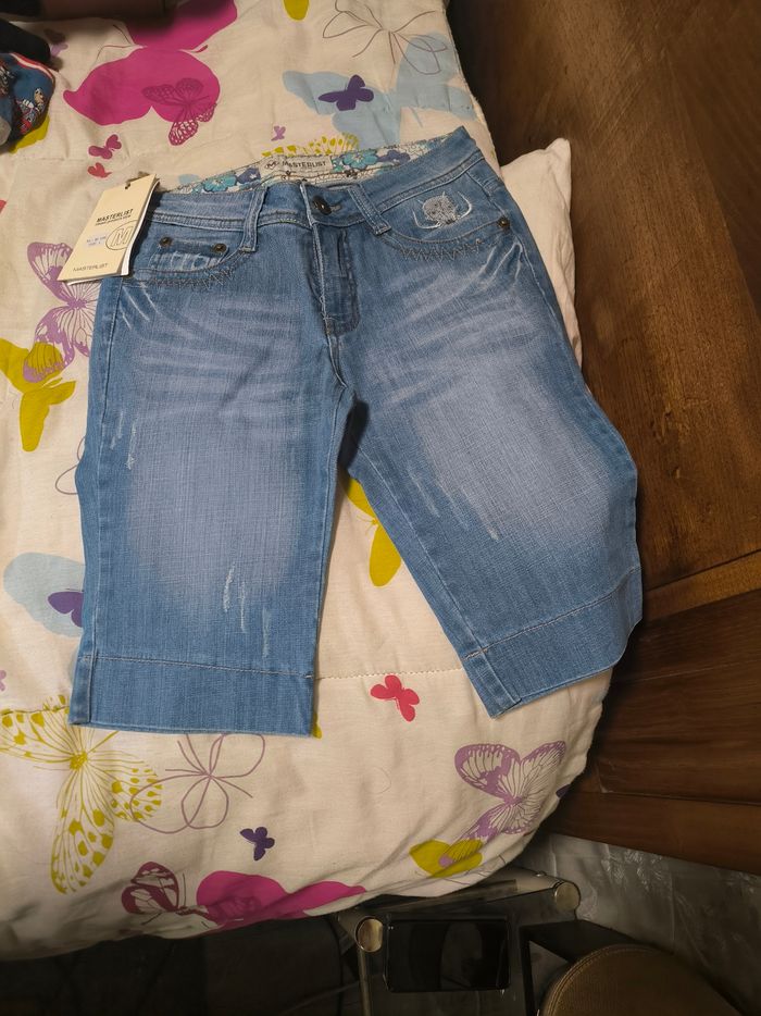 Pantacourt en jeans femme