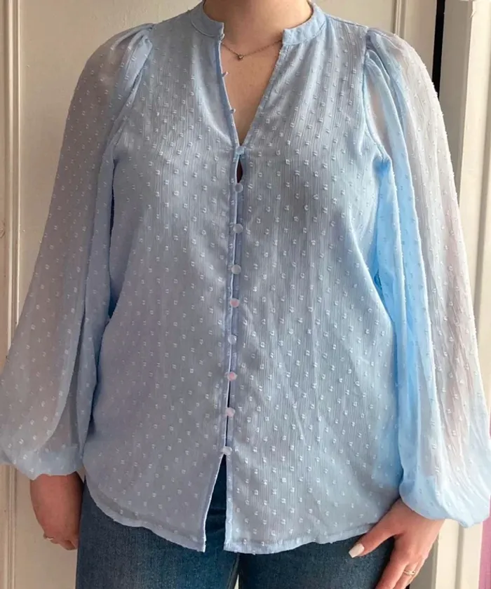 Blouse bleue XS 🟡 - photo numéro 4