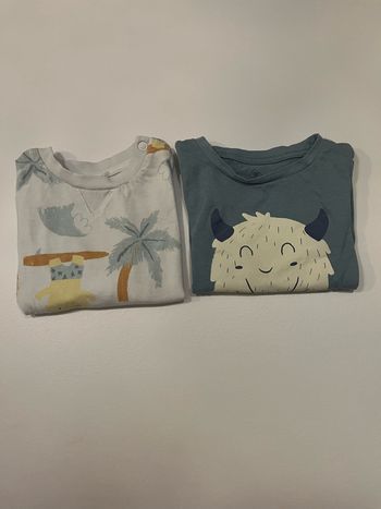 Lot 2 tee shirt manches longues Tex baby 18 mois