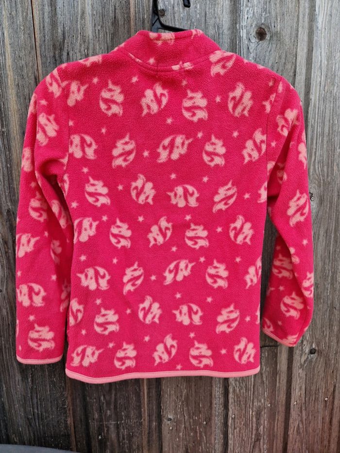 Gilet polaire licorne fuschia 8 ans - photo numéro 2