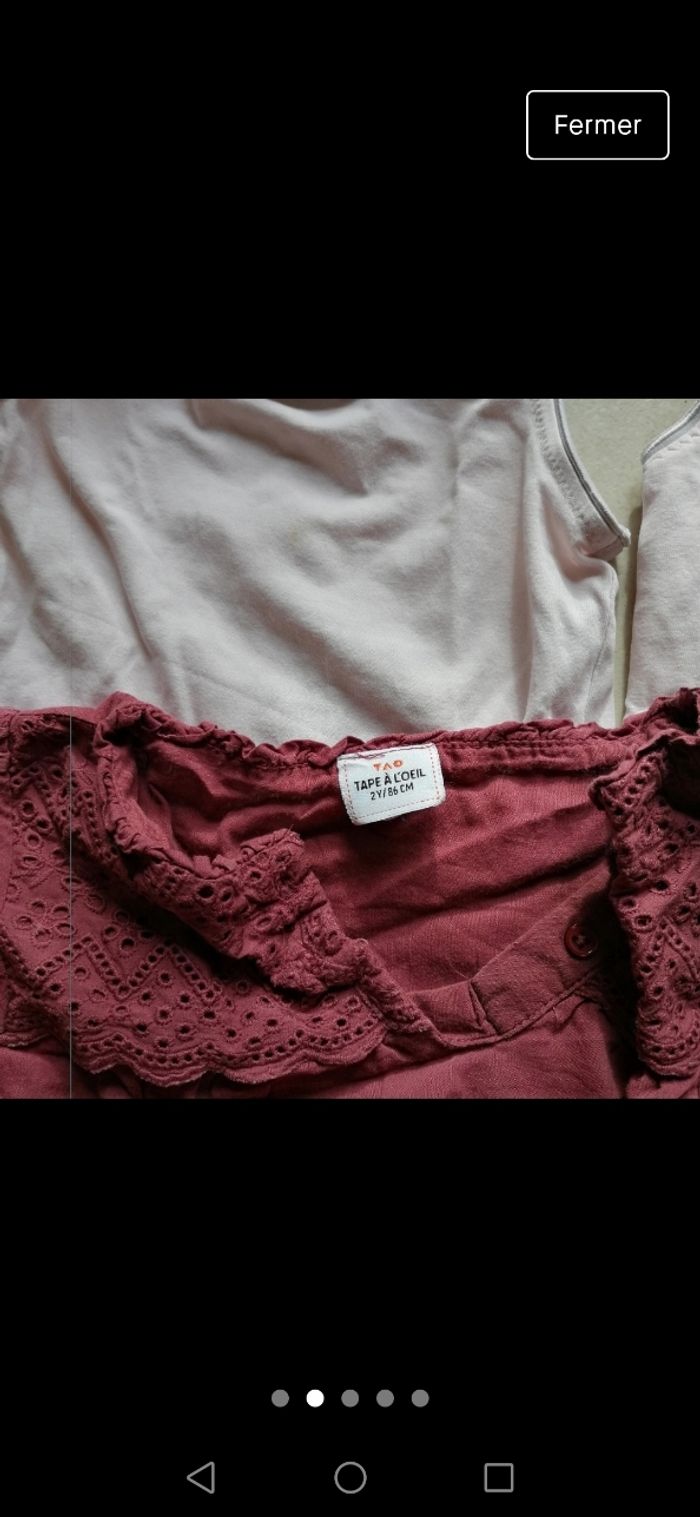 Lot débardeur et blouse okaïdi tape a l'œil - photo numéro 2