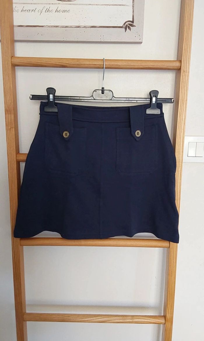 Mini-jupe bleu marine H&M T 34 - photo numéro 5