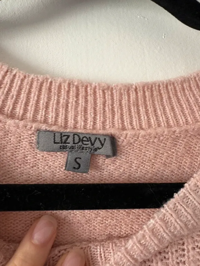 Gros pull rose poudré - photo numéro 2