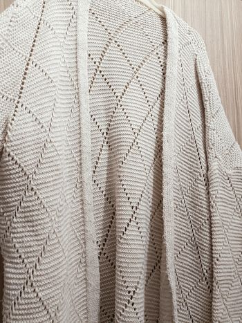 Long Gilet blanc cassé,crème