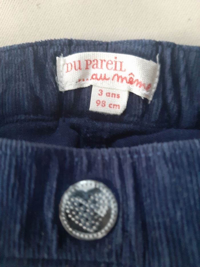pantalon velours hiver fille - DPAM - 3 ans - photo numéro 3