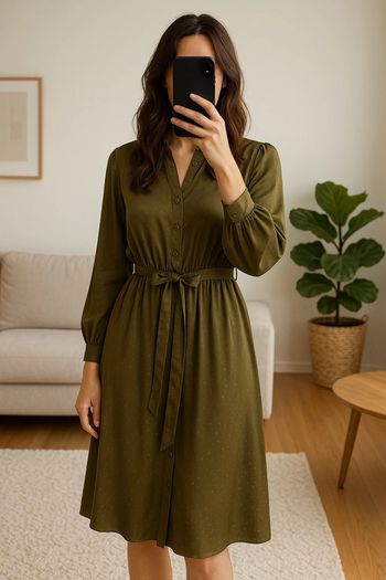 Robe chemise verte Scotch & Soda – Taille L – Neuve avec étiquette