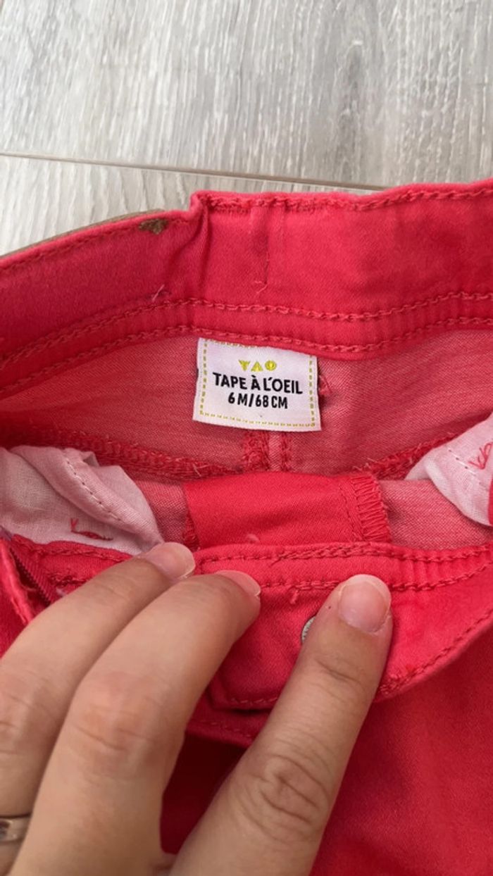 Pantalon rouge rosé - photo numéro 3