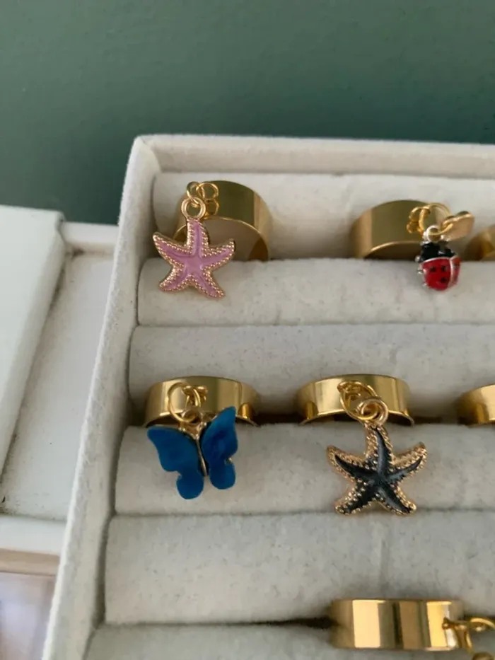 lot 7 bagues acier inoxydable ajustable - photo numéro 3