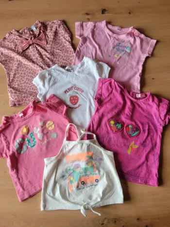 Lot 6 t-shirt - 12 mois
