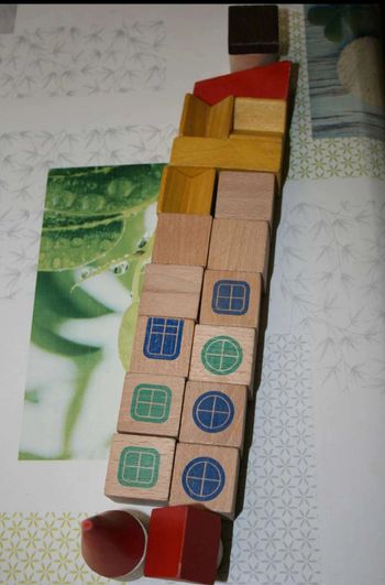 lot  cubes bois