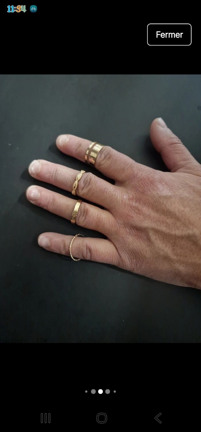 Lot 43 bague acier inoxydable - photo numéro 7