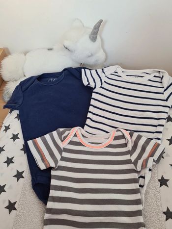 Lot 3 bodies tex 6mois