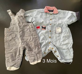 Lot de 1 salopette et 1 combinaison
