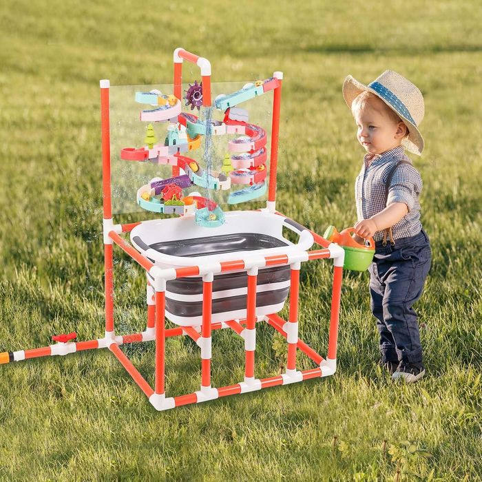 [N3UF] Table Sensorielle Montessori Eau & Sable - Jeu d'Éveil Extérieur Bébé Enfant Jardin / Plage