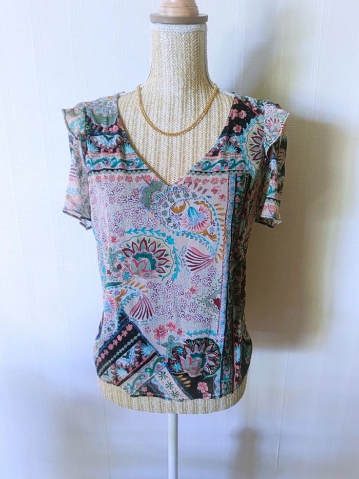 T-shirt imprimé taille S/36 🌸 Naf Naf - photo numéro 2
